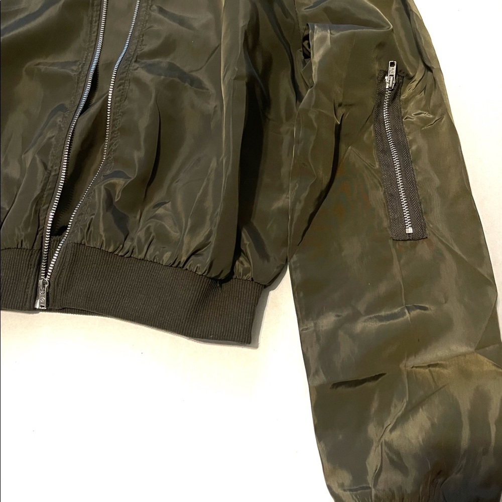 Olive Green Bomber Jacket - Picture 2 of 3